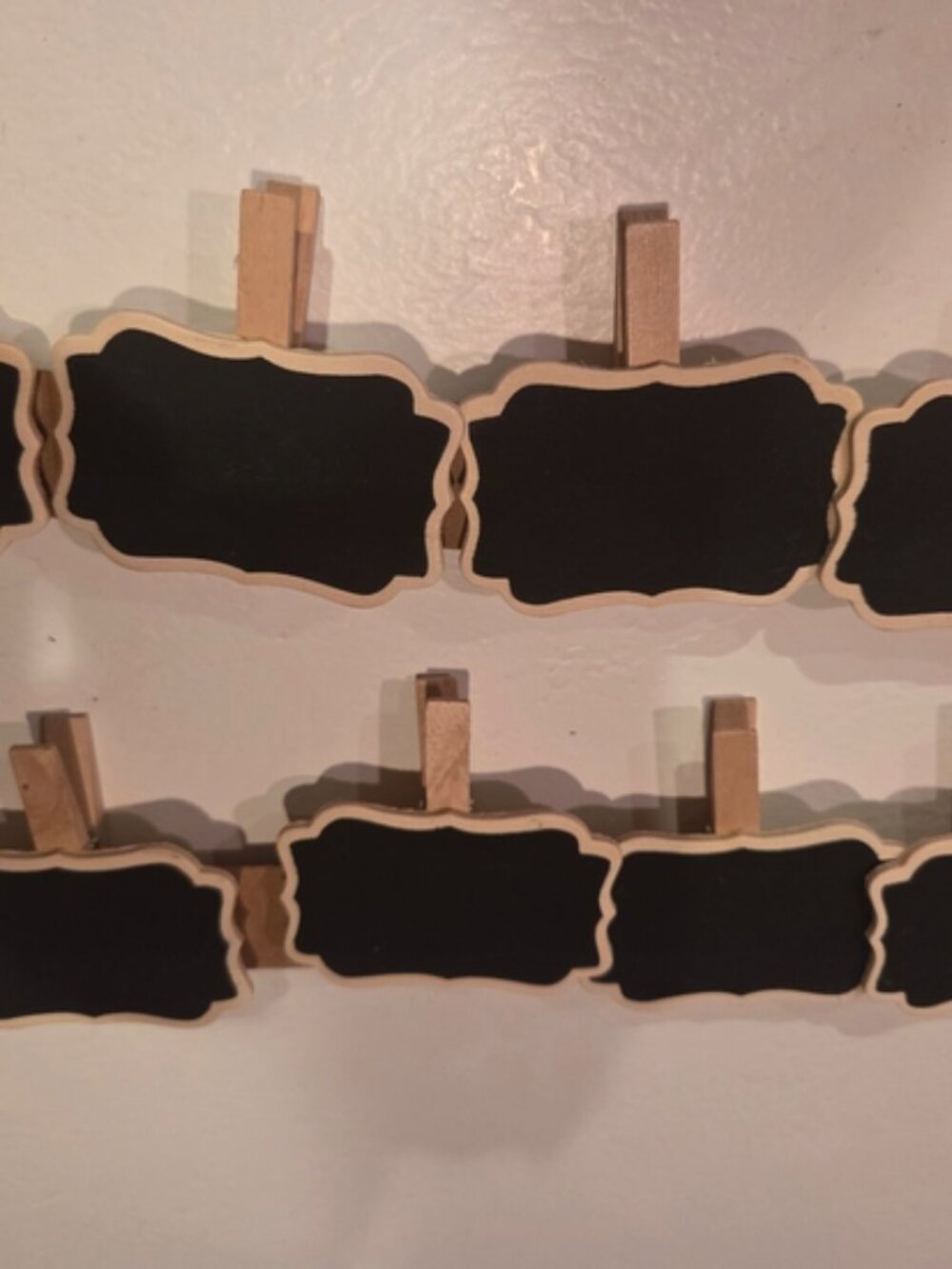 Wooden 3" Clip Chalkboard Labels - (8)